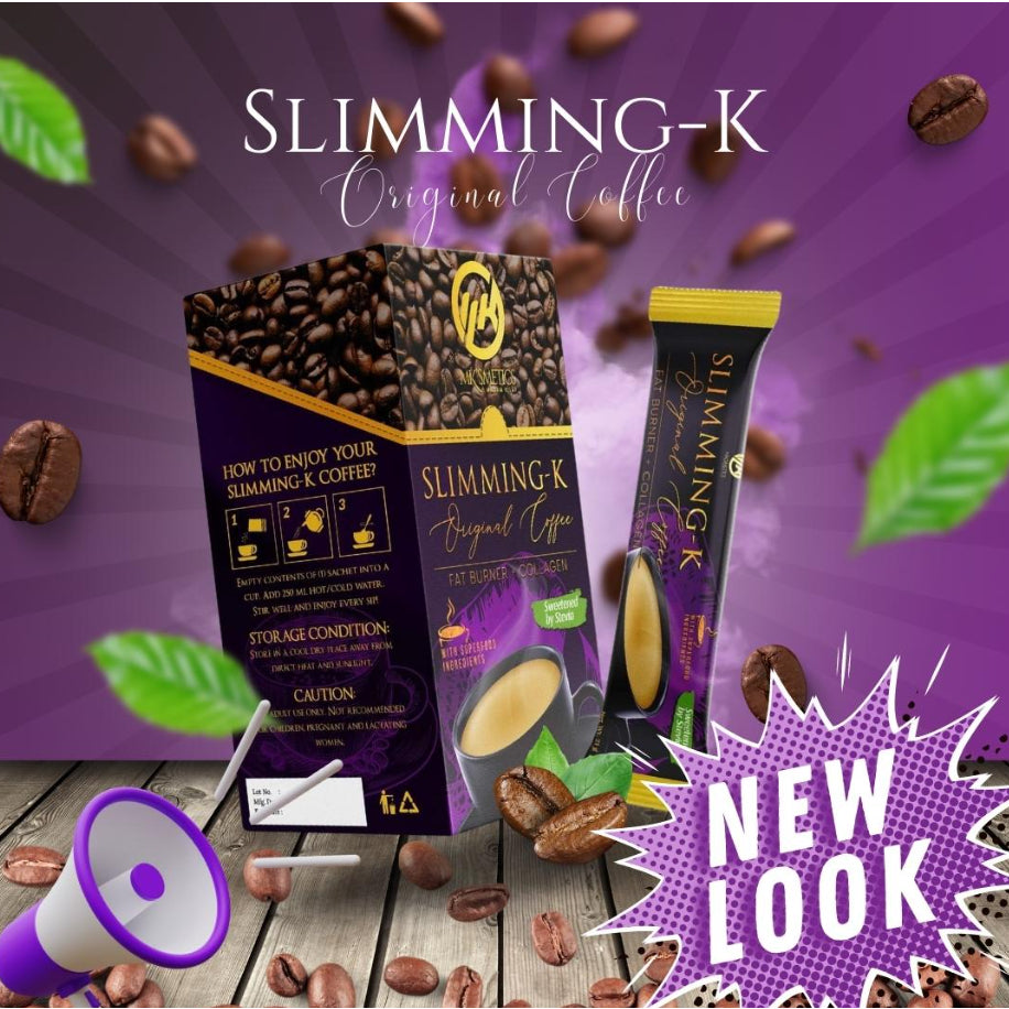 M Kosmetics Slimming K Coffee 10s – Fat Burner & Collagen Coffee (10 Sachets)