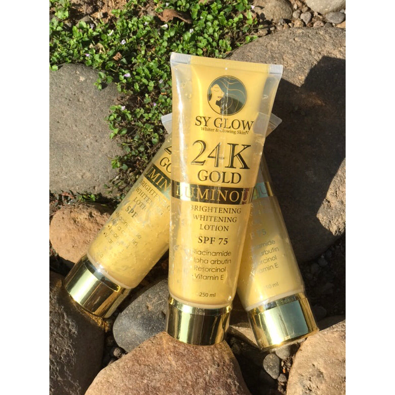 SY Glow 24K Gold Lotion SPF 75 – Luminous Brightening & Whitening Body Lotion with Sun Protection