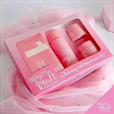 Beauty Vault Whitening Set – 3-Step Whitening Maintenance Facial Set with Soap, Toner & Cream