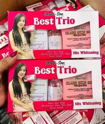 Hamisan Best Trio – 3-in-1 Whitening & Rejuvenating Facial Set for Radiant, Glowing Skin