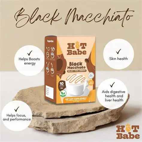 Hotbabe Black Macchiato – Slimming Macchiato Coffee Drink for Weight Loss, Energy & a Leaner Body